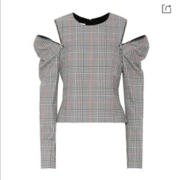 Monse Glen Plaid Top sz M - Picture 3 of 10